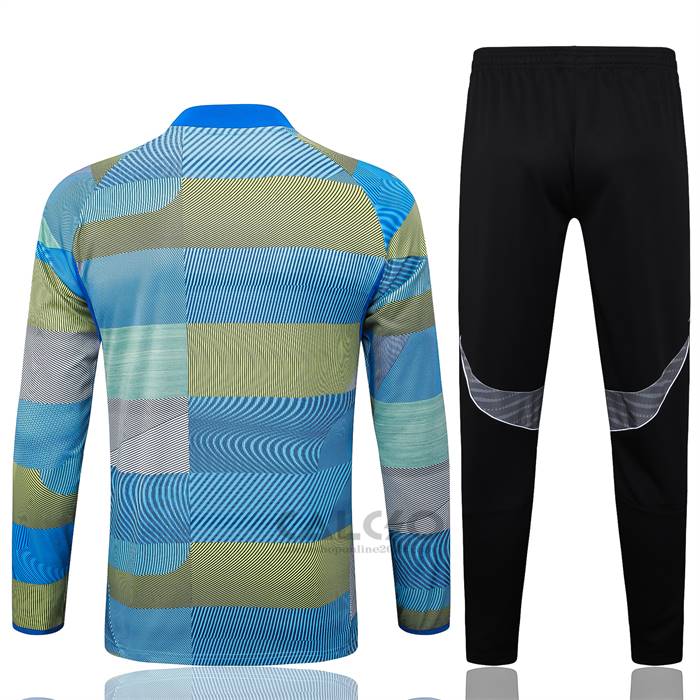 Tuta da Track di Felpa Real Madrid Bambino 2025-2026 Blu Verde